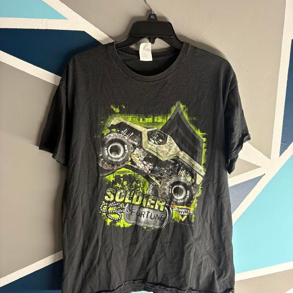 Insanely tuff graphic vintage Y2K Soldier Fortune Monster jam Truck Graphic Tee